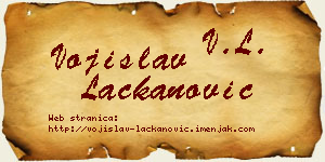 Vojislav Lackanović vizit kartica